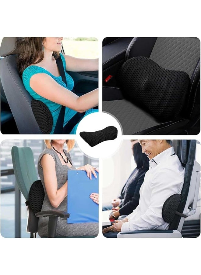 وسادة دعم ظهر إسفنج ذاكرة مريحة – دعم أسفل الظهر غير قابل للانزلاق للكرسي، السيارة، الكنبة والسرير لتخفيف الألم وتحسين الوضعية - Image 2